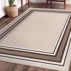 Beverly Rug Non Slip Area Rugs 3x5 Modern Bordered Non Skid Rubber Backing Soft - Image 2