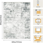 5x7 Machine Washable Area Rug for Living Room, Kids and Pets Friendly for - Image 2