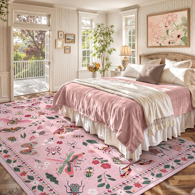 Lahome Insect 9x12 Area Rugs for Living Room Bedroom, Soft Washable Rugs 9x12 - Image 5