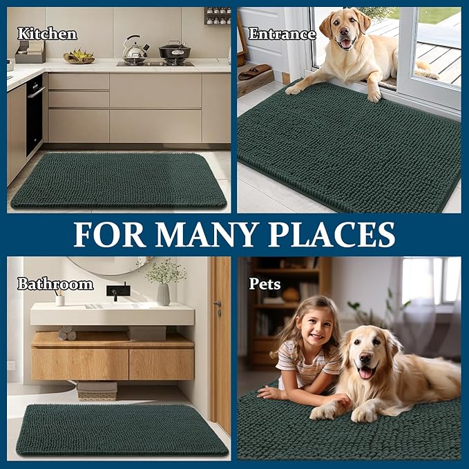 OLANLY Dog Door Mat for Muddy Paws 47x32, Absorbs Moisture and Dirt, Absorbent - Image 8