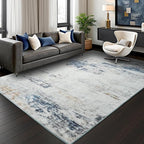 Toneed Abstract Area Rug 8x10 Modern Washable Rug Soft Non Slip Rug Low Pile by Toneed