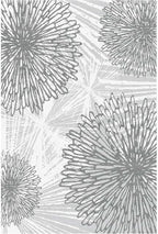 WITSHOCK 6x9 Washable Rug for Living Room, Modern Floral Distress Print Pattern - Image 8