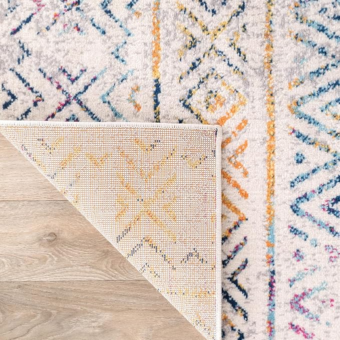 Rugshop Geometric Boho Area Rug – Multi Tribal Pattern - Image 5