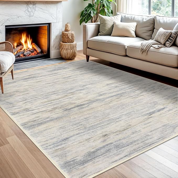 5x7 Modern Area Rug for Bedroom, Non-Shedding Rugs for Living Room, Indoor Door by SiiloomRug