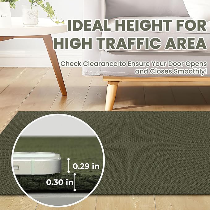 Braided Area Rug 3x5 Ft Washable Rugs - Image 2