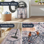 PURRUGS Vintage Farmhouse Boho Area Rug 5x7 ft, Non-Slip Machine Washable Rug - Image 7