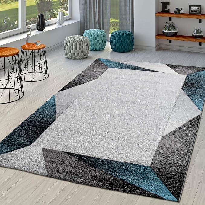 Paco Home Modern Area Rug Bordered by PacoHome