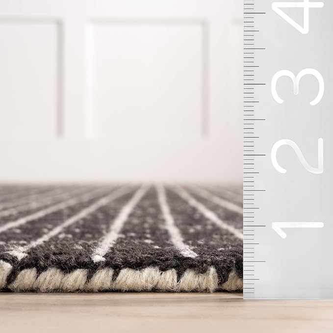Rugs USA 5x8 Melrose Checked Wool Indoor Area Rug, Contemporary Farmhouse - Image 2