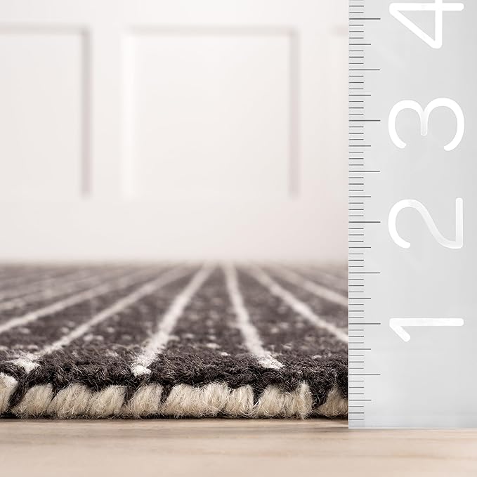 Rugs USA 6x9 Melrose Checked Wool Indoor Area Rug, Contemporary Farmhouse - Image 2