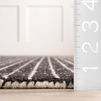 Rugs USA 6x9 Melrose Checked Wool Indoor Area Rug, Contemporary Farmhouse - Image 2