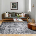 Area Rug 6×9, Large Vintage Boho Rug, Ultra-Soft Low Pile, Non Slip, Stain by DomitapisRug