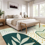 Lahome Green Washable Rugs 9x12 Living Room Rug, Non-Slip Backing Lightweight - Image 6