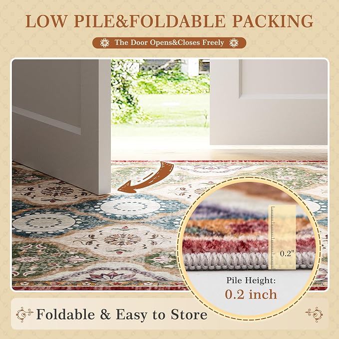 EnHomee 8x10 Area Rug, Soft Washable Rugs - Image 6