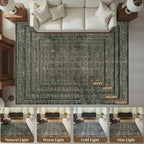 MontVoo-Vintage Area Rug 6X9 Green Rugs - Image 7