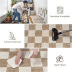 LIVEBOX 9x12 Area Rugs for Living Room, Checkered Non-Slip Washable Rugs - Image 8