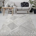 Antep Rugs Palafito 8x10 Geometric Shag Diamond High-Low Pile Textured Indoor by AntepRugs