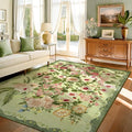 Floral Washable 5x7 Area Rugs by AREAMAY