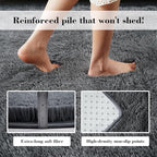 Soft Runner Rugs for Bedroom, Dark Grey 3x7 Area Rugs Fluffy Rug Shaggy Area - Image 5