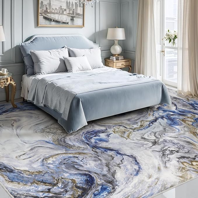 4x6 Washable Area Rugs for Living Room, Stain Resistant Carpet for Dining Room - Image 3