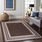 Beverly Rug Non Slip Area Rugs 3x5 Modern Bordered Non Skid Rubber Backing Soft by BeverlyRug