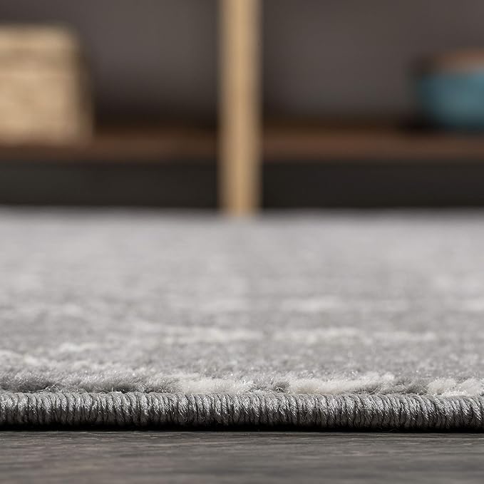 JONATHAN Y Boho Vintage Diamond Gray/Ivory Square Area Rug 5X5 ft, Moroccan Hype - Image 6