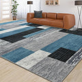 Large Area Rugs, Modern Geometric Patchwork Floor Decor by Chewoo