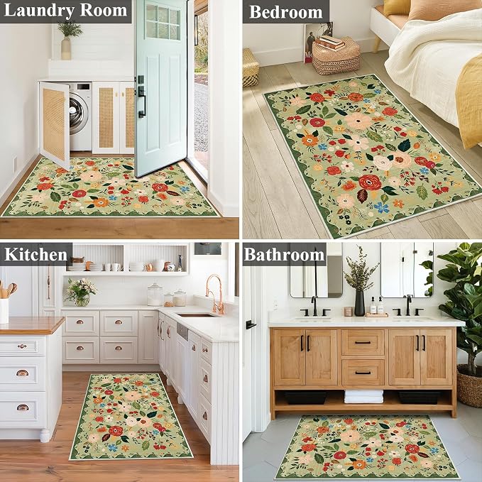 U'Artlines Indoor Door Mat Entrance Rug 2'x3'Soft Non Slip Machine Washable - Image 5