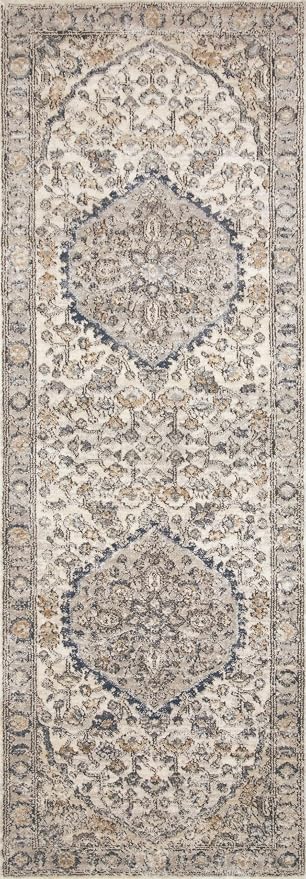 Loloi Teagan Collection TEA-01 Natural/Lt. Grey 2'-8" x 4' Accent Rug, Soft - Image 7