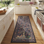Rugcomf Runner Rug Vibrant Tree of Life-Patterned Vintage Kitchen Rugs Non Slip by Rugcomf