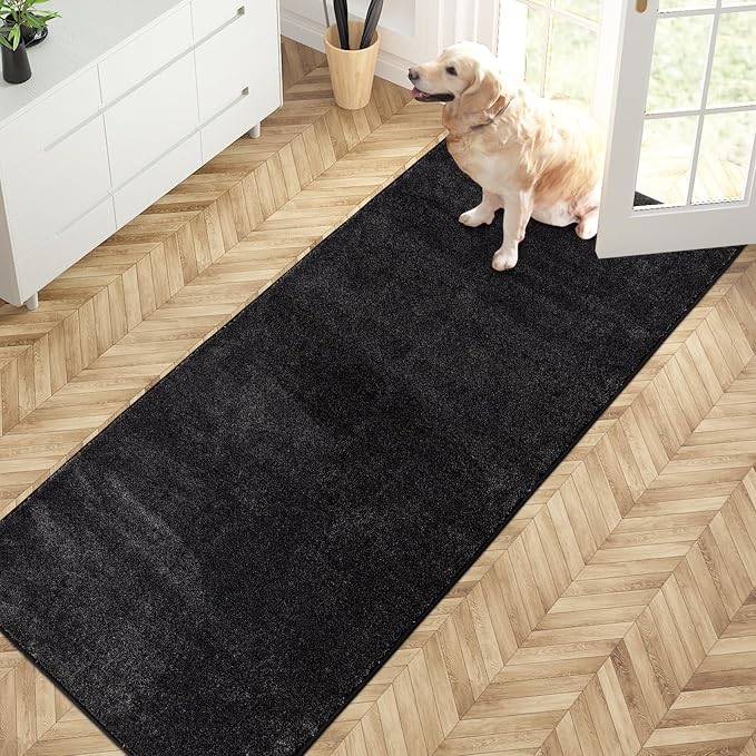PURRUGS Dirt Trapping Door Mat 31.5" x 70", Non-Slip Machine Washable Entry Rug by PURRUGS