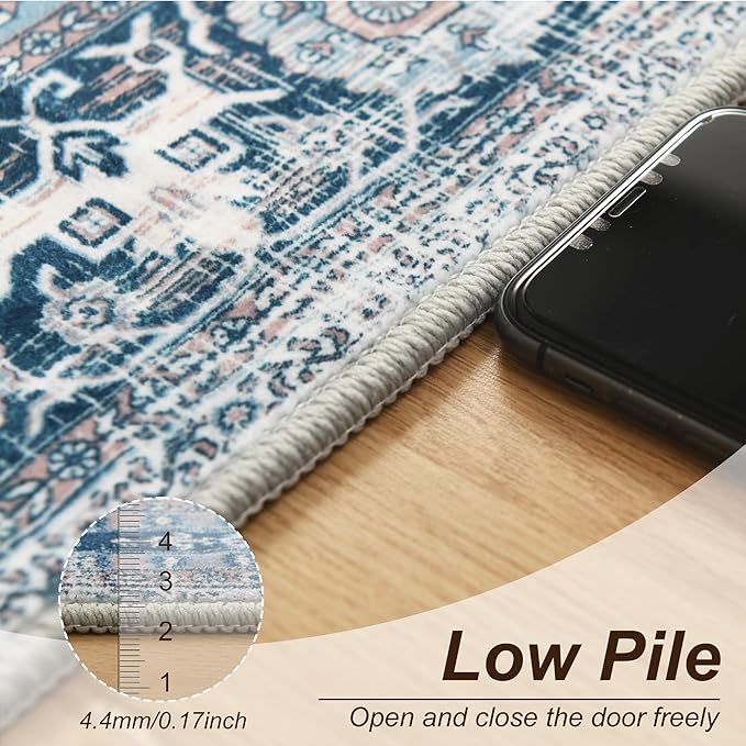 XWZO Entryway Area Rug 2x3ft — Soft Vintage Low Pile Door Floor Mat - Image 5