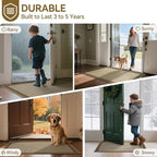 Front Door Mat 24''x35'', Absorbent Muddy Dirt Resist Washable Non Slip - Image 7