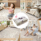 Wonnitar Washable Living Room Rugs, 8x10 Area Rugs - Image 2