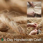 LUMI Handwoven Sisal Door Mat, Non-Slip Durable Entryway Mat, Welcome Front - Image 4