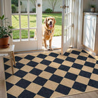 Lahome Checkered Easy Jute 3x5 Outdoor Patio Rug, Washable Rugs - Image 6