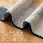 Phantoscope Washable Area Rug 6'x9' Non-Slip, Vintage Modern Boho Rugs - Image 3