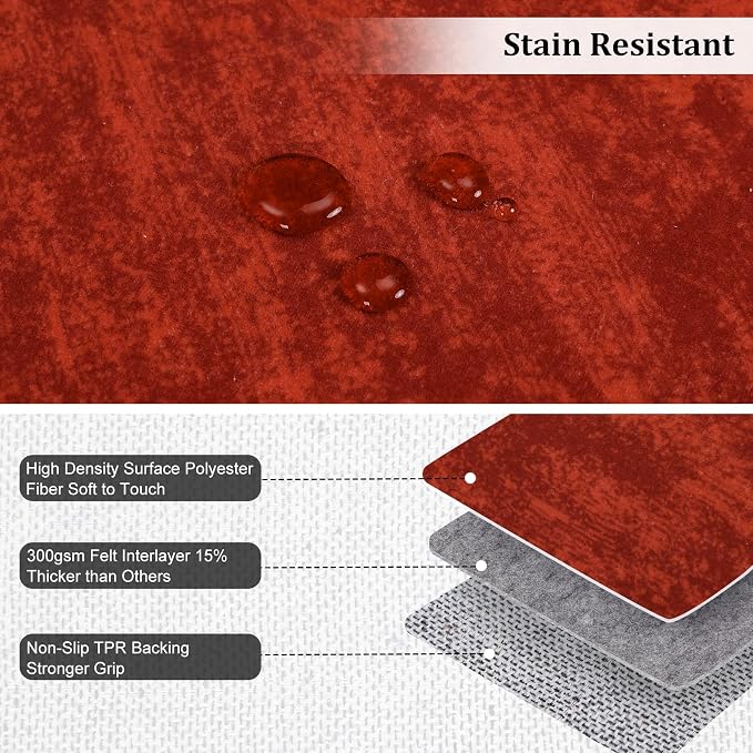 RUGSREAL 5x7 Living Room Area Rug Modern Solid Color Area Rugs Non-Slip Stain - Image 3