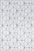 Rugs.com Lattice Trellis Collection Rug – 6' x 9' White Low-Pile Rug Perfect by Rugscom