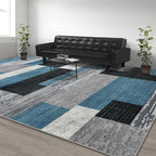 Large Area Rugs, Modern Geometric Patchwork Floor Decor - Image 7