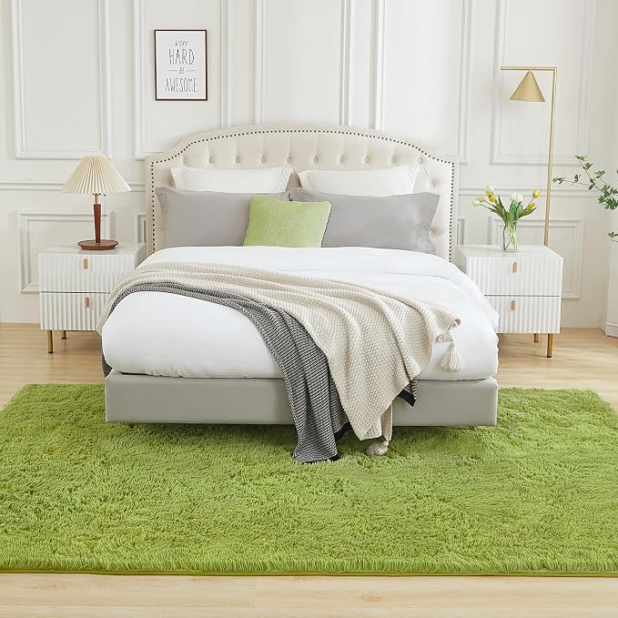 Andency 8x10 Area Rugs for Living Room, Olive Green Non-Slip Fluffy Soft Large - Image 3