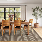 Lahome Striped Easy Jute Rug 8x10, Farmhouse Dining Room Rug Indoor Outdoor - Image 2