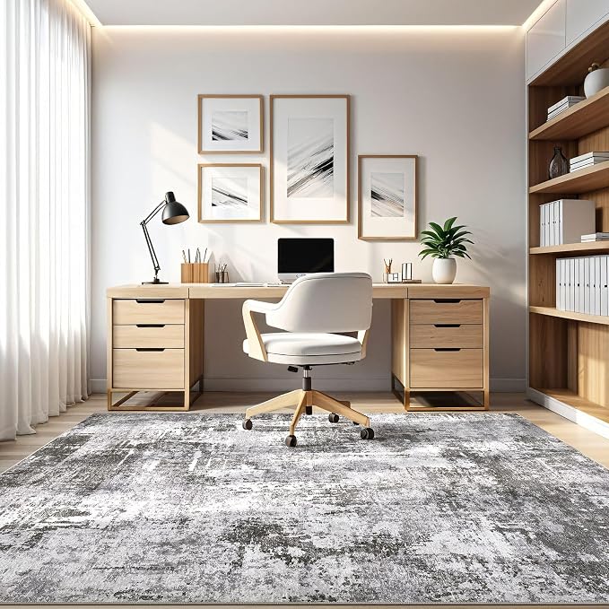 5x8 Area Rug Living Room: Machine Washable Large Abstract Modern Soft Rugs - Image 8