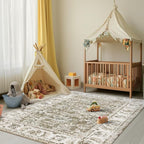 jinchan Fiora Washable Area Rug 4x6 Ultra-Thin Low Pile Non Slip Stain - Image 3