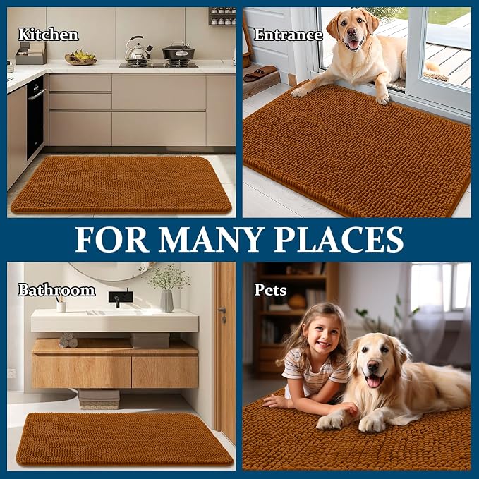 OLANLY Dog Door Mat for Muddy Paws 24x16, Absorbs Moisture and Dirt, Absorbent - Image 8