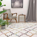 Alfa Rich 7x10 Moroccan White Washable Area Rugs by AlfaRichRugs