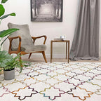 Alfa Rich 7x10 Moroccan White Washable Area Rugs by AlfaRichRugs