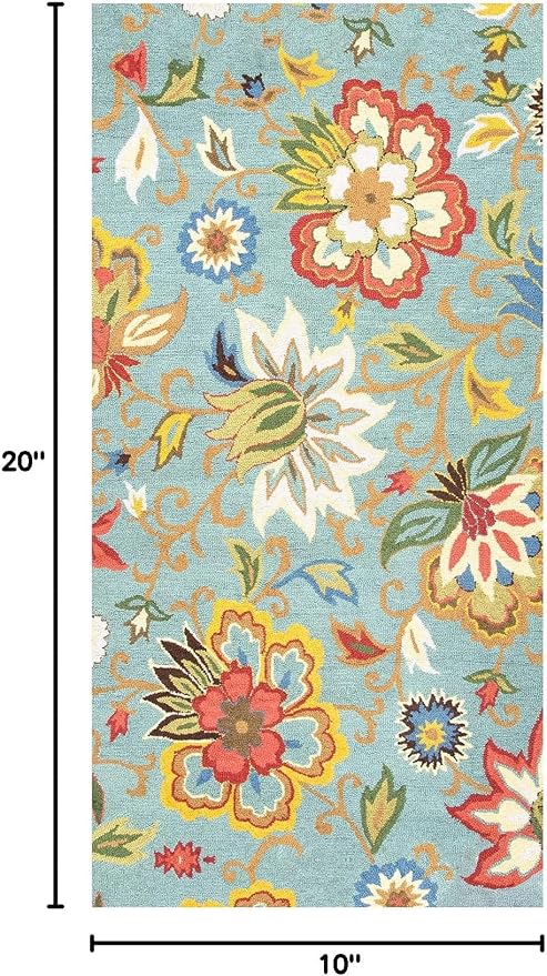 Lahome Collection Floral Runner Rug 2'x4' Non Slip Vintage Hallway Runner Rug - Image 3