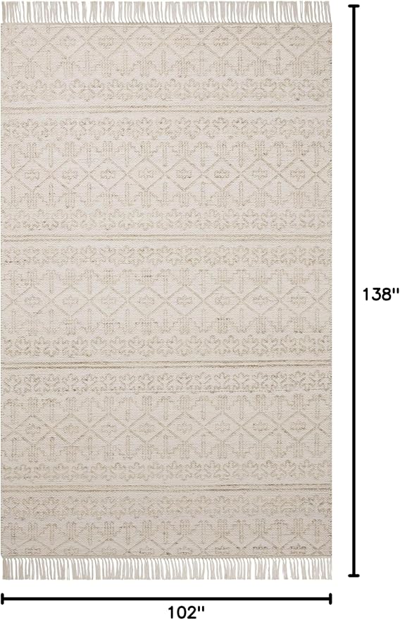 Loloi Angela Rose Rivers Collection RIV-03 Sand/Ivory 8'-6" x 11'-6" Reversible - Image 2