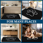 OLANLY Dog Door Mat for Muddy Paws 36x24, Paw Print Design, Absorbs Moisture - Image 8