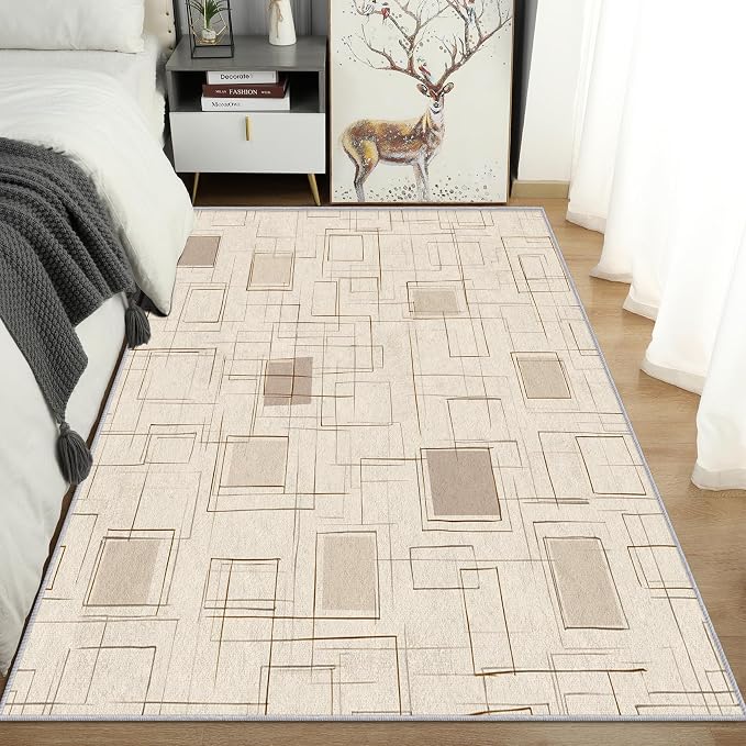 Geometric Rug, Washable 5x7 Rug - Image 3